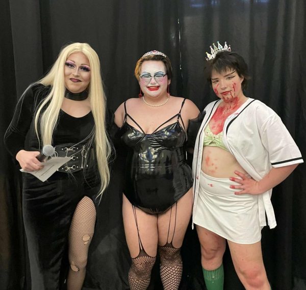 Night of the Living Drag competitors (from left to right) Ariel Assault, Seth Osterone and C*nty Cullen