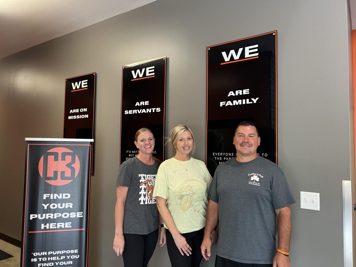 From left to right: Cassie McClellan, Alisha Miller and Trent Carpenter