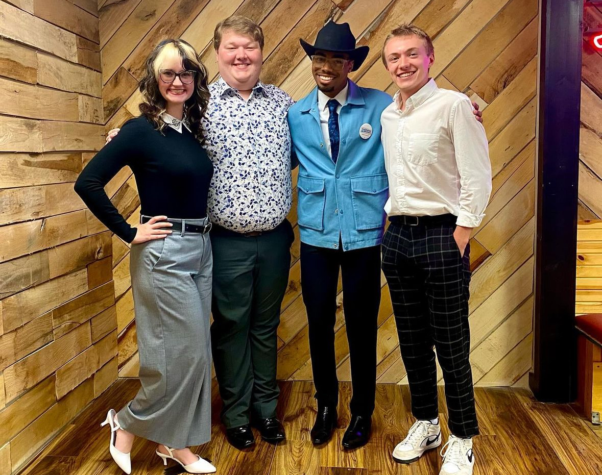 Officers of the Young Democrats of Shawnee State University are (left to right): Riley Galloway (vice president), Zach Elliot (treasurer), Charles Nance (secretary) and Jack Monroe (president).