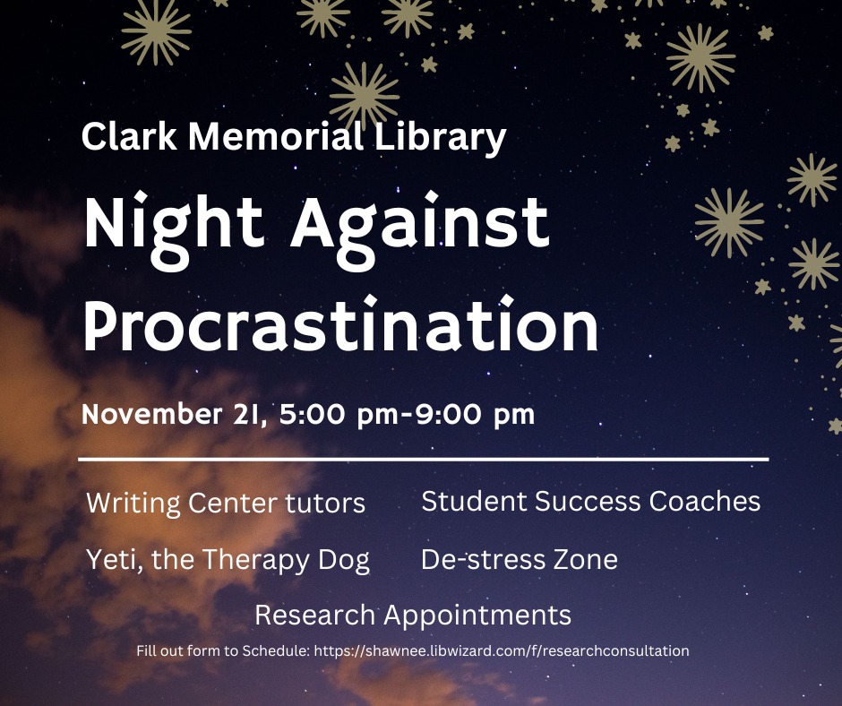 Clark Memorial Library's 'Night Against Procrastination' deemed a success