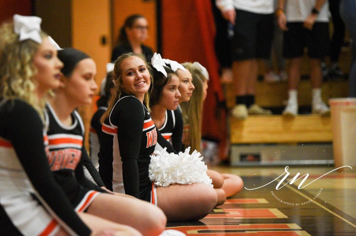 Faul cheering at Waverly High School