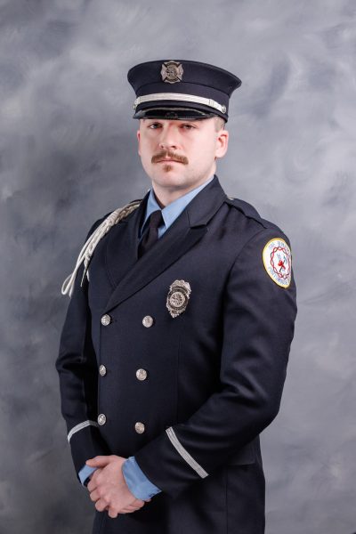 Portsmouth firefighter James Eric Grimm in dress uniform